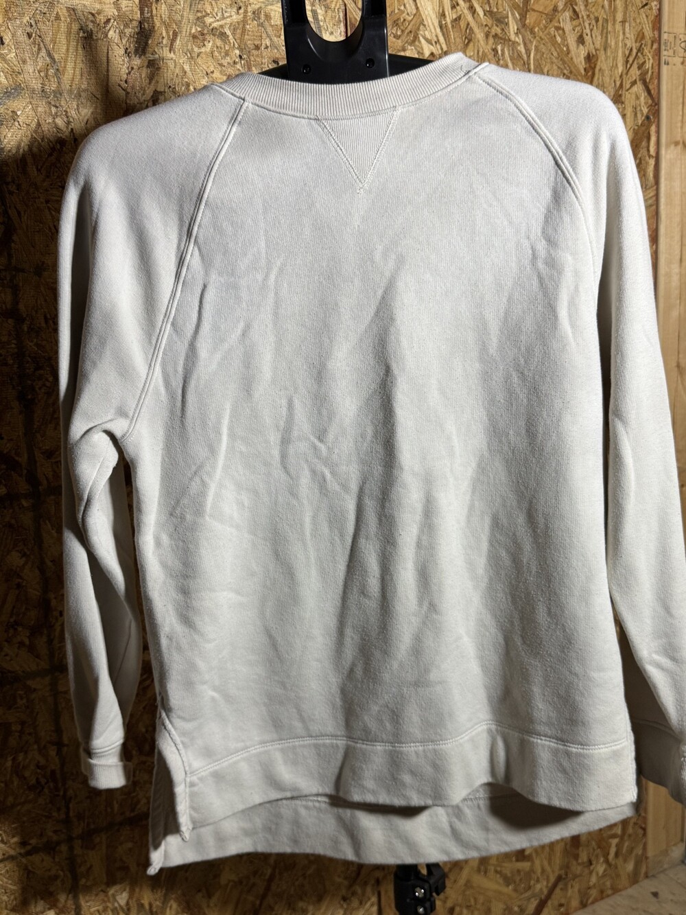 Off-White Raglan Sleeve Cotton Blend Sweatshirt Pullover